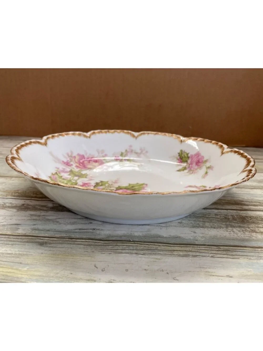 Haviland Limoges H90 Christmas Rose Double Gold 9